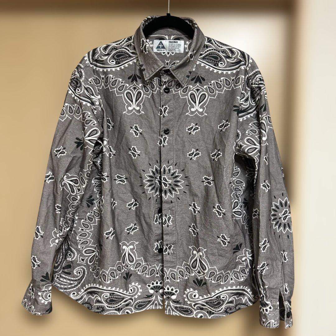 CHALLENGER バンダナ柄 長袖シャツ M - メルカリ