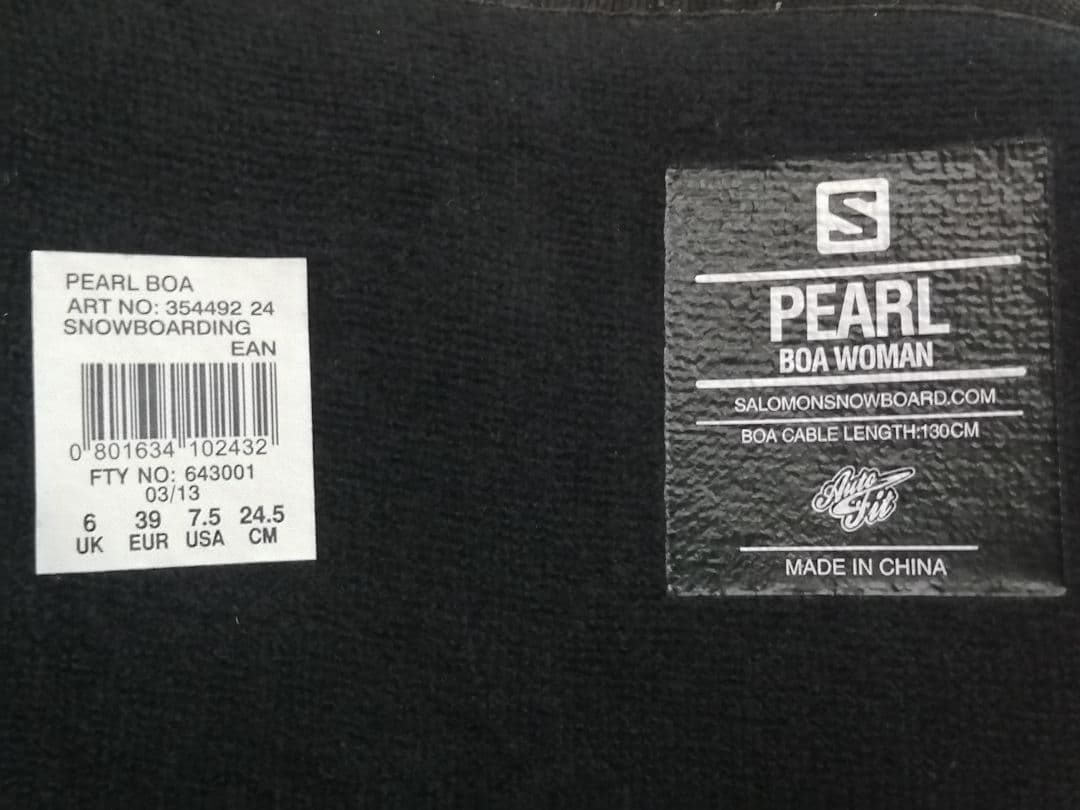 SALOMON　PEARL BOA　スノーボードブーツ　24.5cm