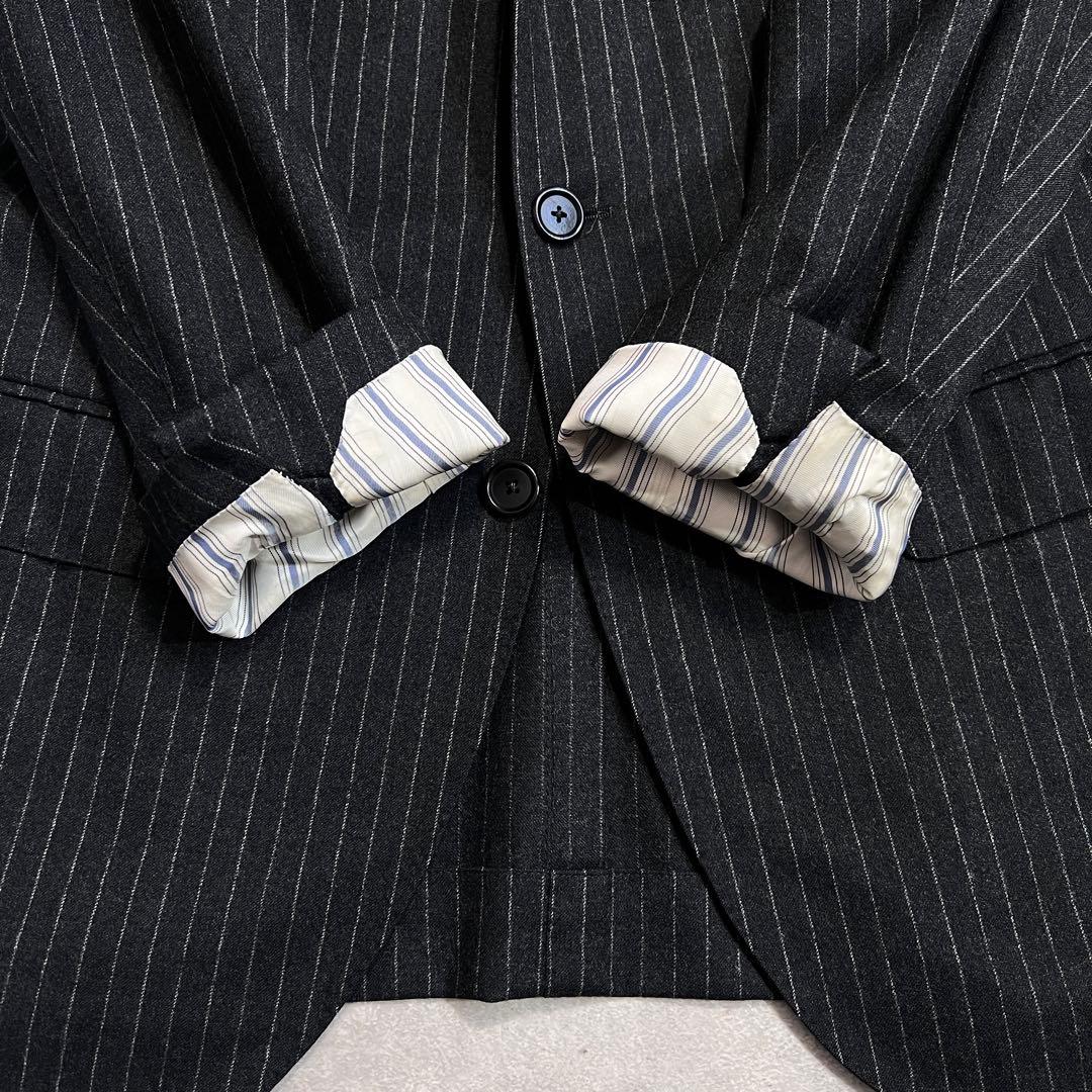 トゥモローランド カノニコウールフランネル ストライプスーツ