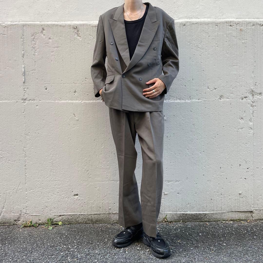 vintage ブラウン カラーセットアップ ダブルスーツ レトロ 菅田将暉