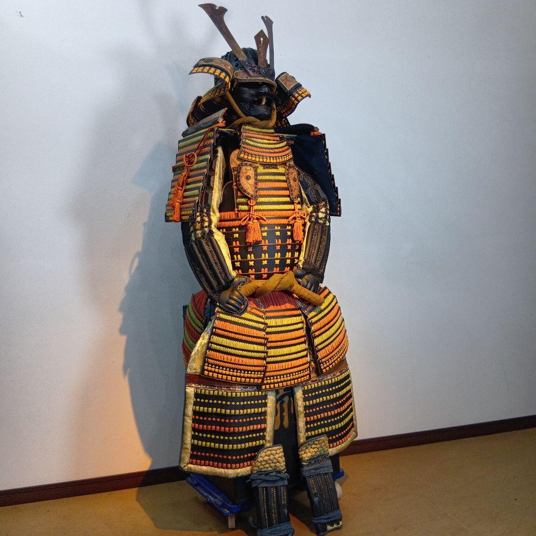 値下げ等身大鎧兜一式 飾り付けた状態(170)センチ - メルカリ