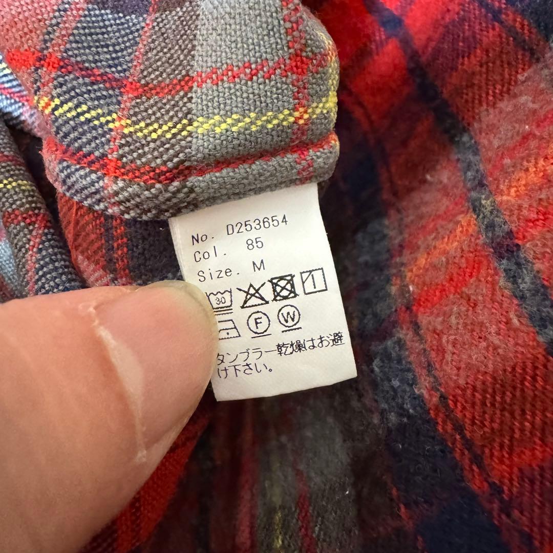 D.C.WHITE IVY B.D.Tartan RED M チェック シャツ