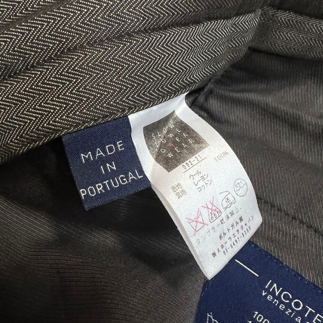 極美品】INCOTEX インコテックス ウールサキソニースラックスパンツ 48