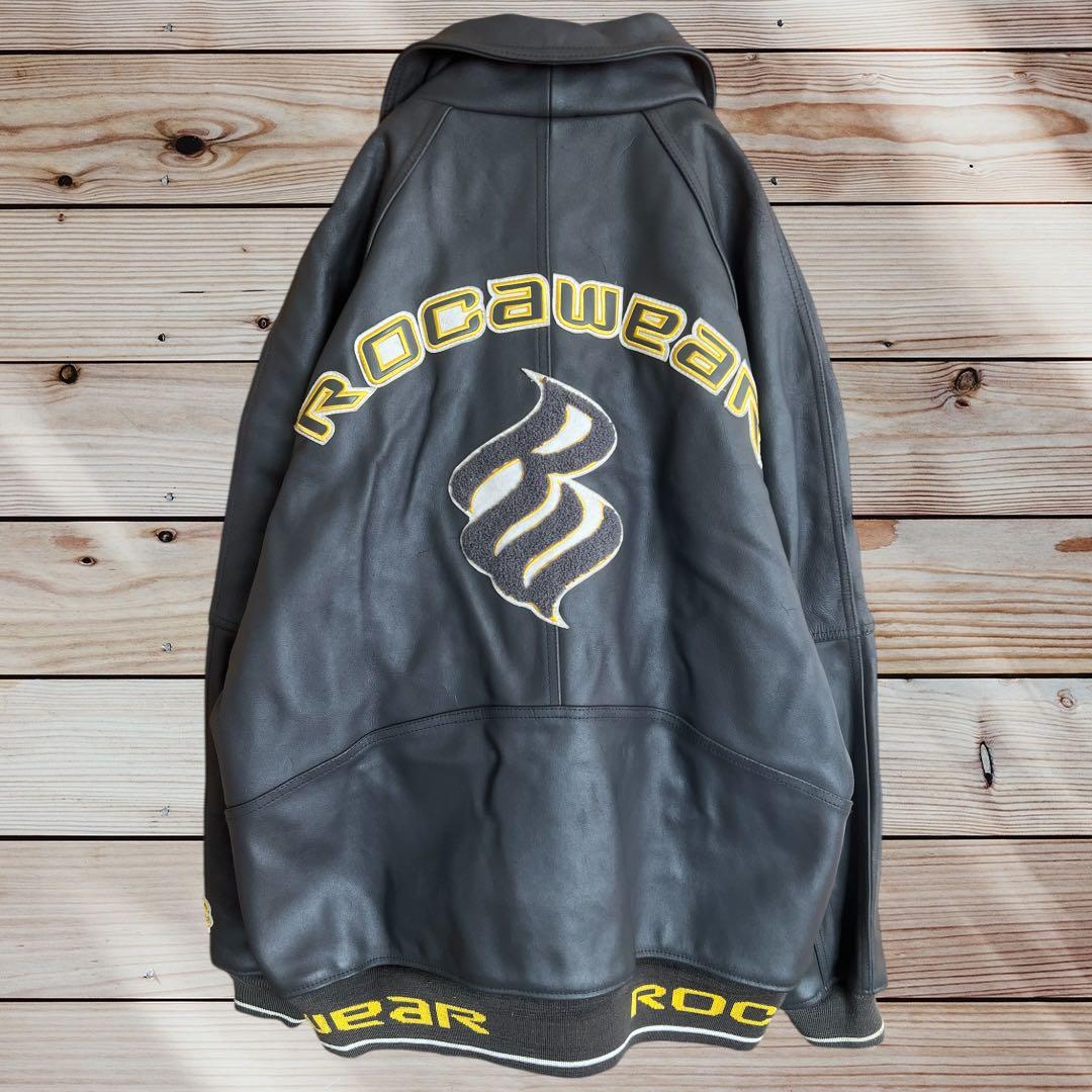 希少】ROCAWEAR レザー ジャケット グレー - メルカリ