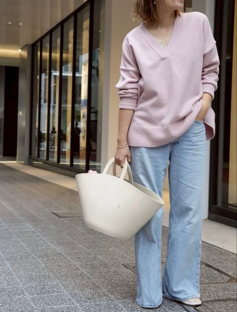 ドゥーズィエムクラス OLBIA Vネックプルオーバー ニット ピンク 未