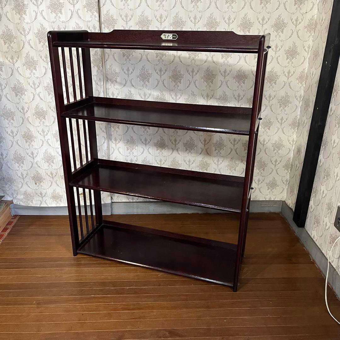 アンティーク】昭和レトロ 木製 オープンラック 飾り棚 本棚 ウッド