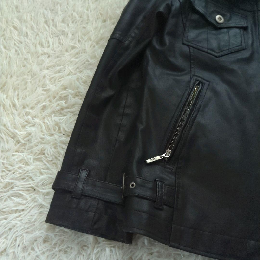 A.S.M アトリエサブメン レザージャケット リアルファー Y2K 黒 52