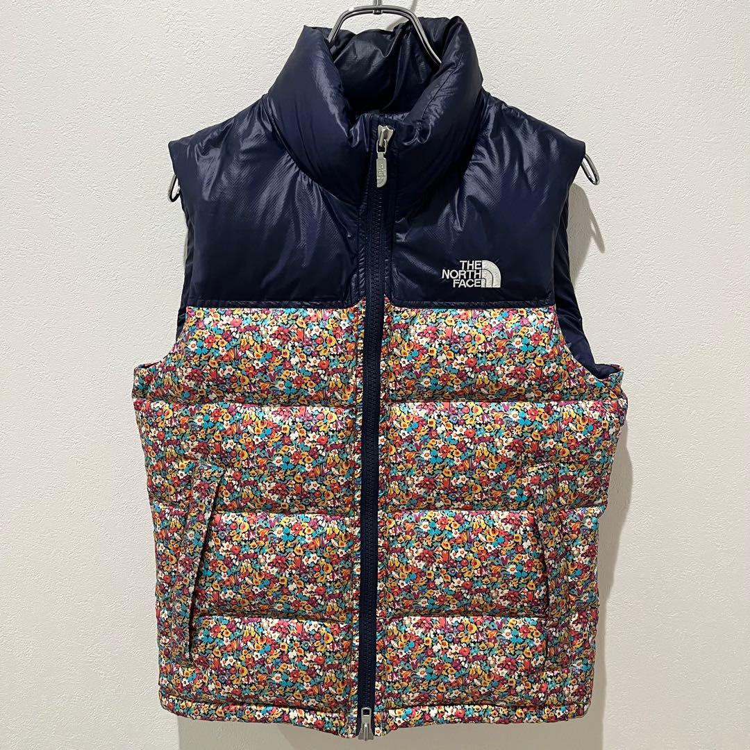 美品/希少】ノースフェイス パープルレーベル ヌプシ ダウンベスト 花