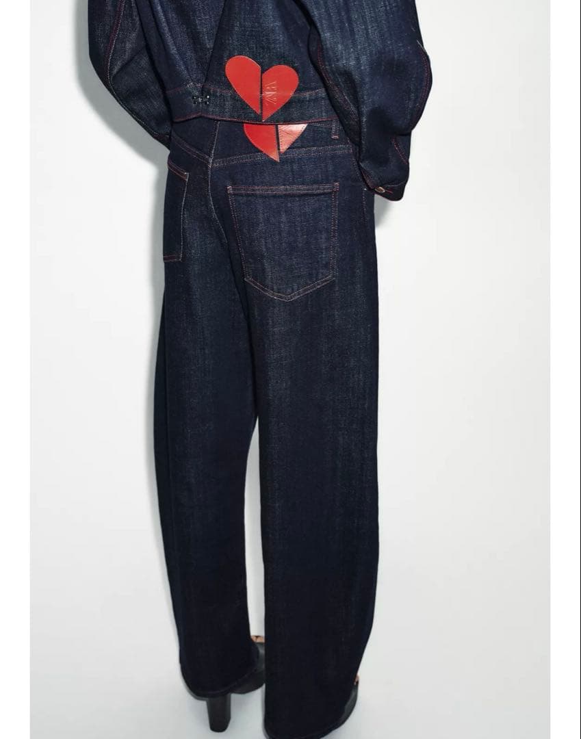 タグ付新品☆ZARAのZ1975ハイウエストバレルフィットデニムパンツ