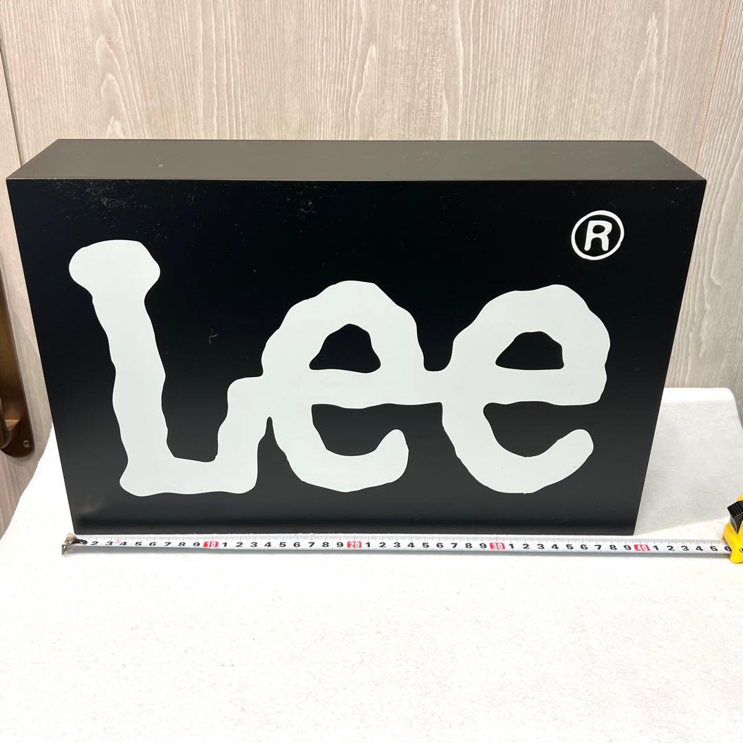 Lee ロゴ看板 黒 プラスチック製 リー 非売品 レア 希少 看板 サイン