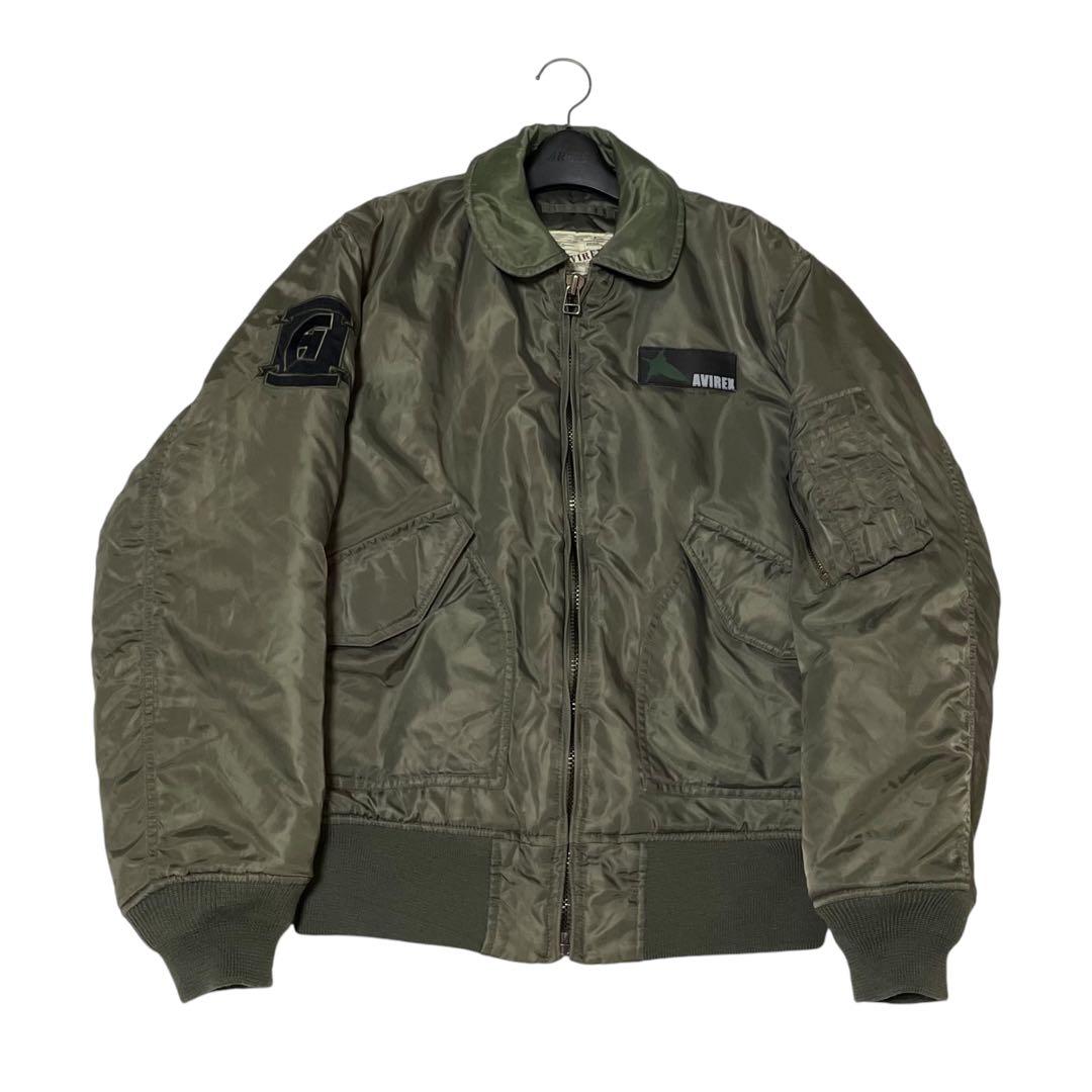 希少モデルAVIREXアヴィレックス精鋭A集団虎刺繍襟付きMA-1