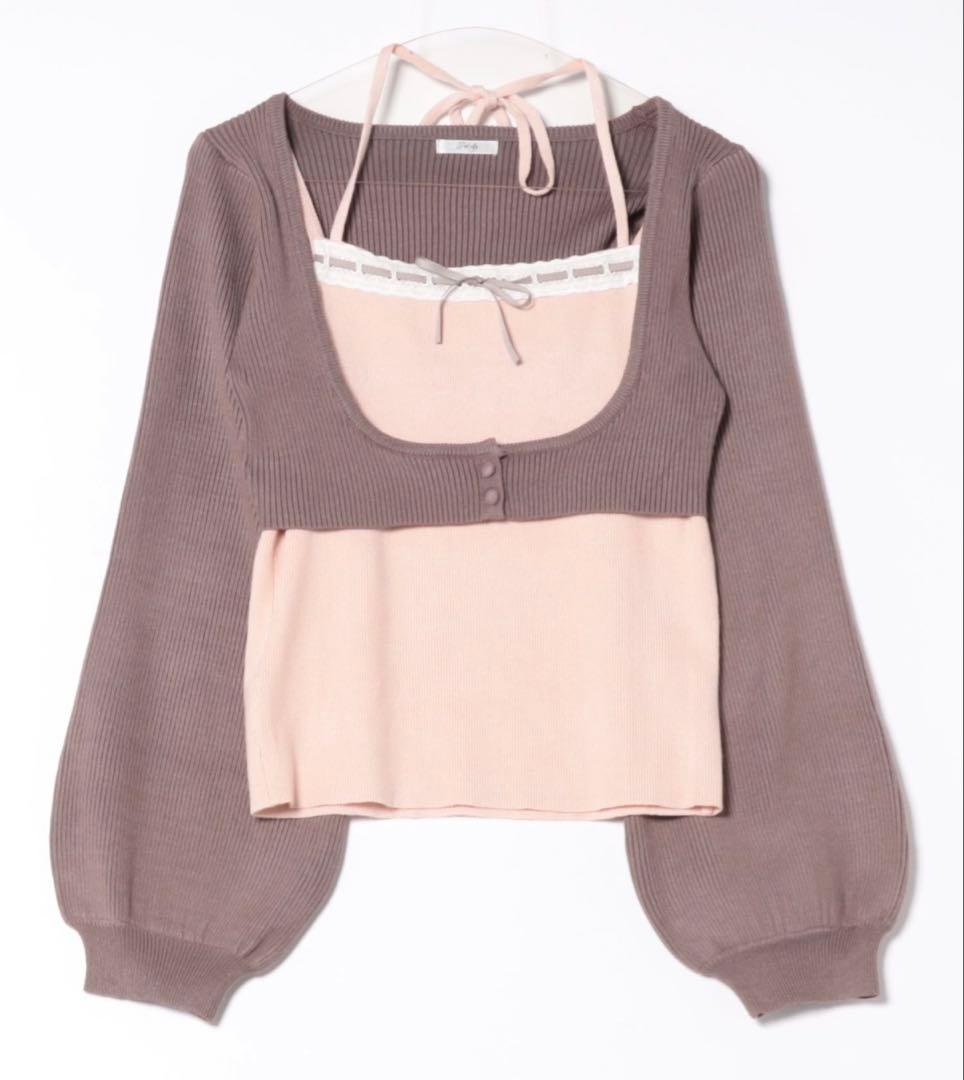 ハシゴレースアンサンブルニットのキャソールのみ - メルカリ