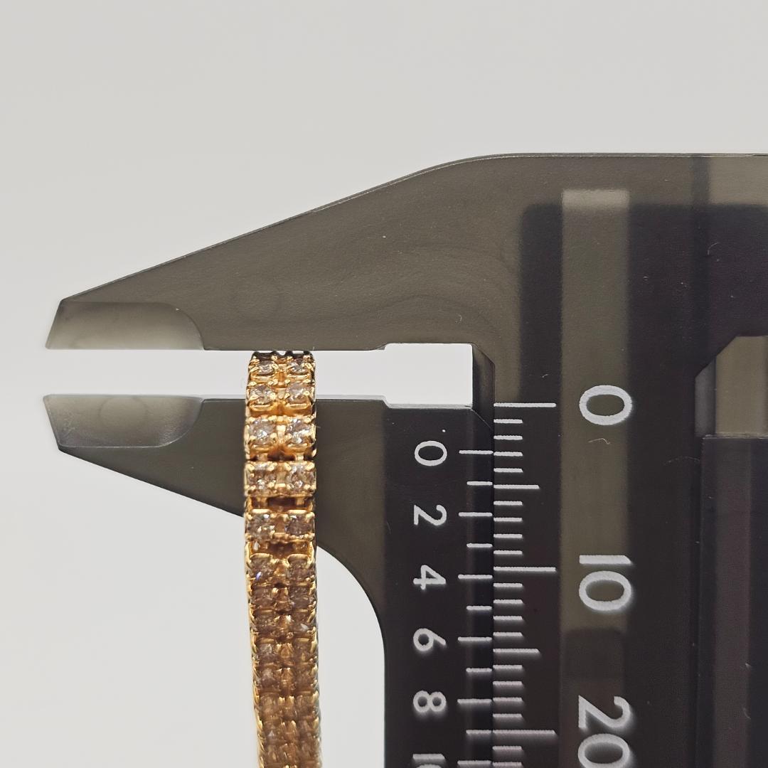 【美品】18K 3.1ct 天然ダイヤモンド テニスブレスレット 14.9g