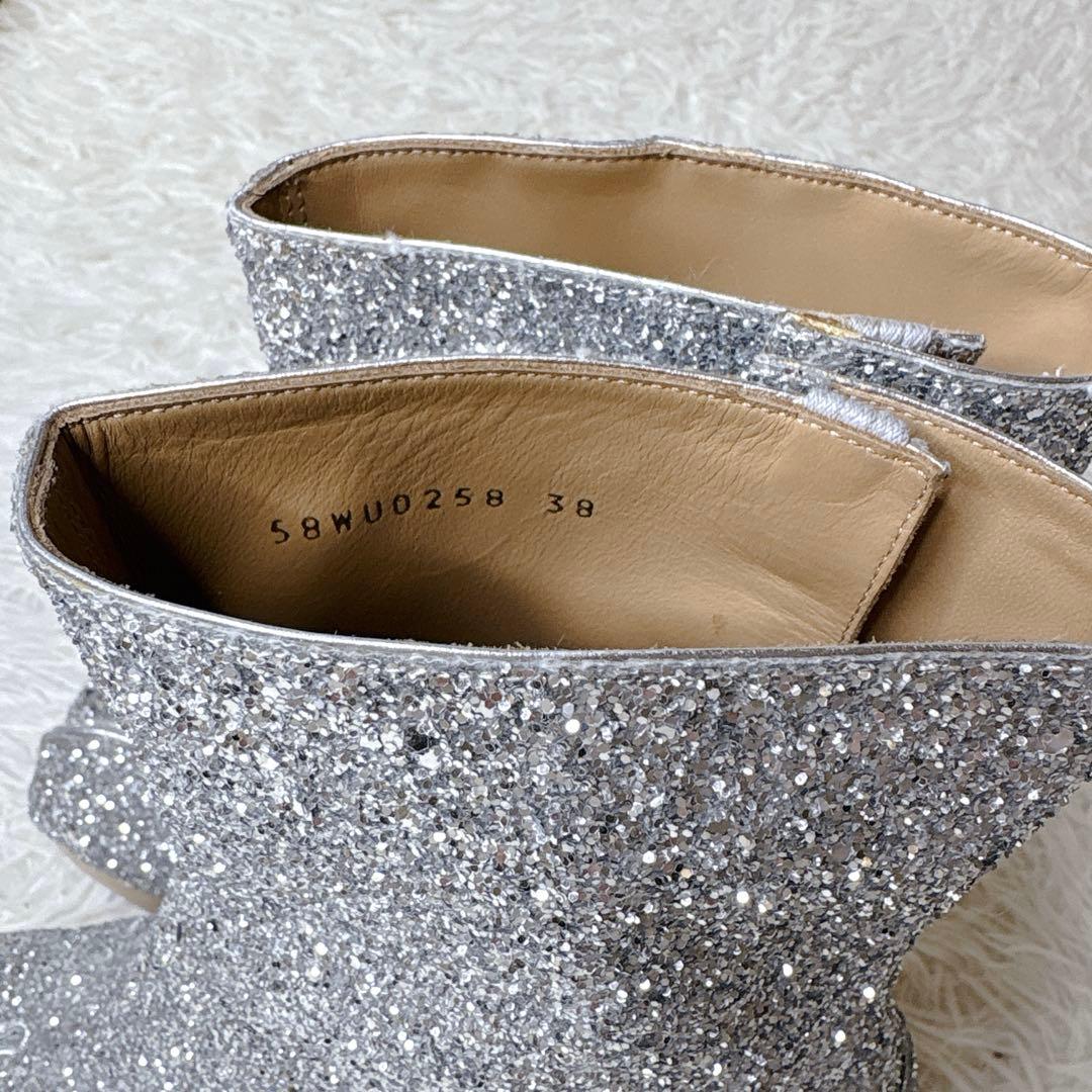 Maison Margiela 足袋ブーツ グリッター シルバー 38 シルバー（銀色