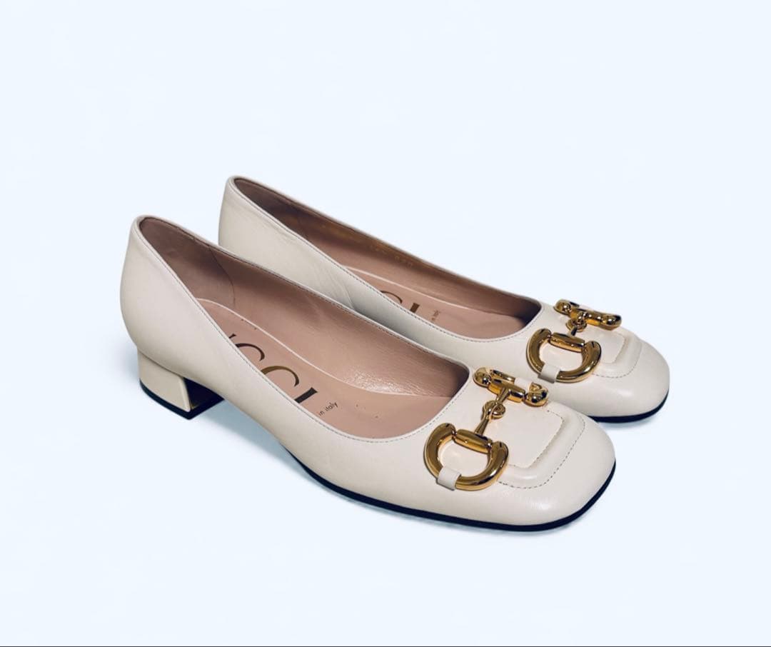 GUCCI】グッチ スクエア ホースビットパンプス 未使用23.5 GUCCI グッチ 36C 1/2 ホースビットパンプス 黒 ブラック 23 5｜Yahoo