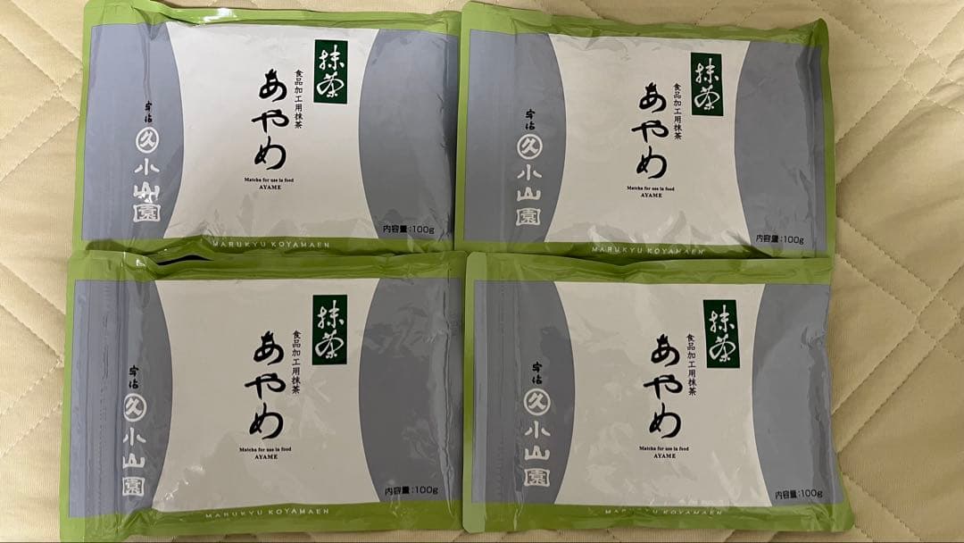 丸久小山園あやめ 抹茶 100g 4個 丸久小山園 抹茶「あやめ」 100g 袋入り 業務用 - Matcha Powder