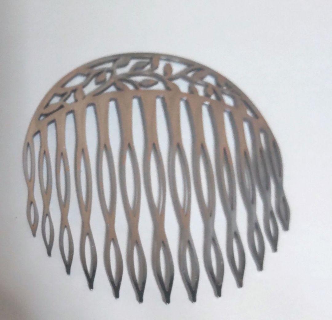 コンプレックスビズ ボタニカル柄 ステンレスコーム シャイニー