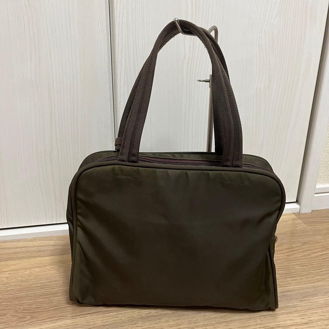 本物鑑定済】プラダトートバック テスートスポーツロゴトート カーキ