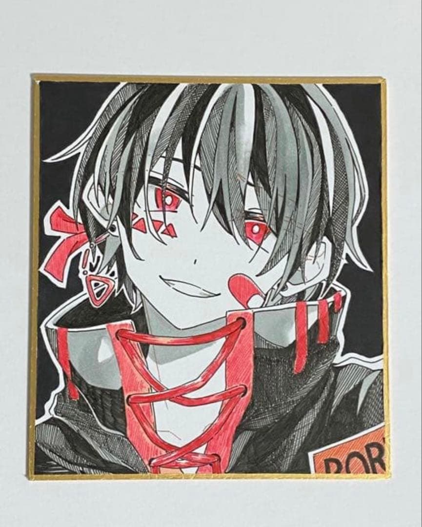 手描きイラスト 色紙 - メルカリ