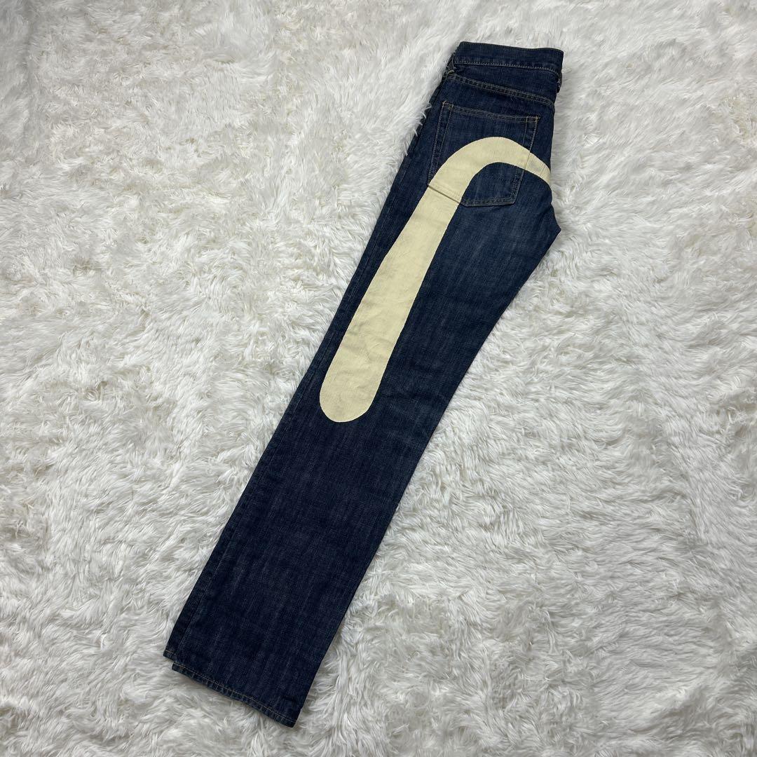 エヴィスドンナ デニム 白ペンキ ビッグカモメ グッドコンディション