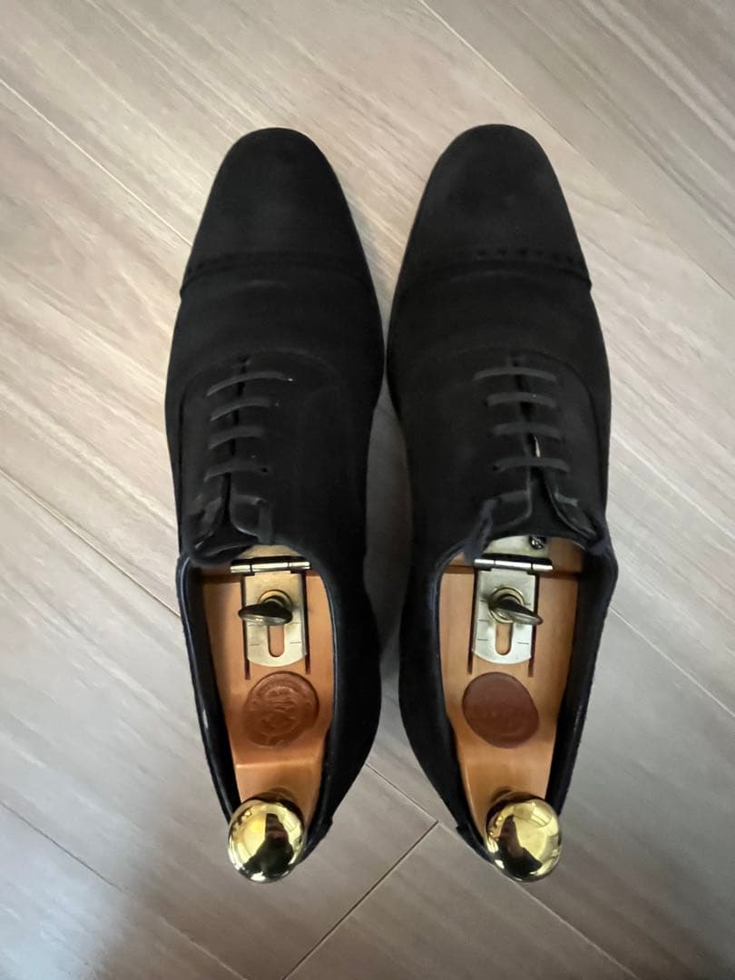 6Dクロケット＆ジョーンズ BELGRAVE 黒スエード ダイナイトソール