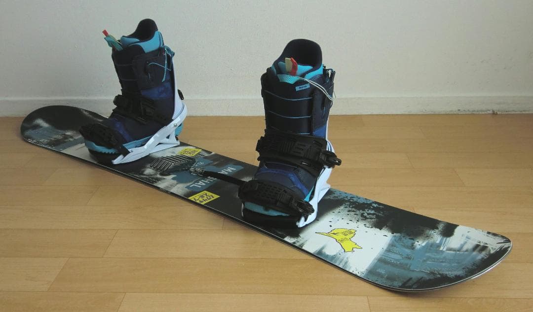 □□送料無料□nature□メンズスノボセット□板148靴25.5□WAX済