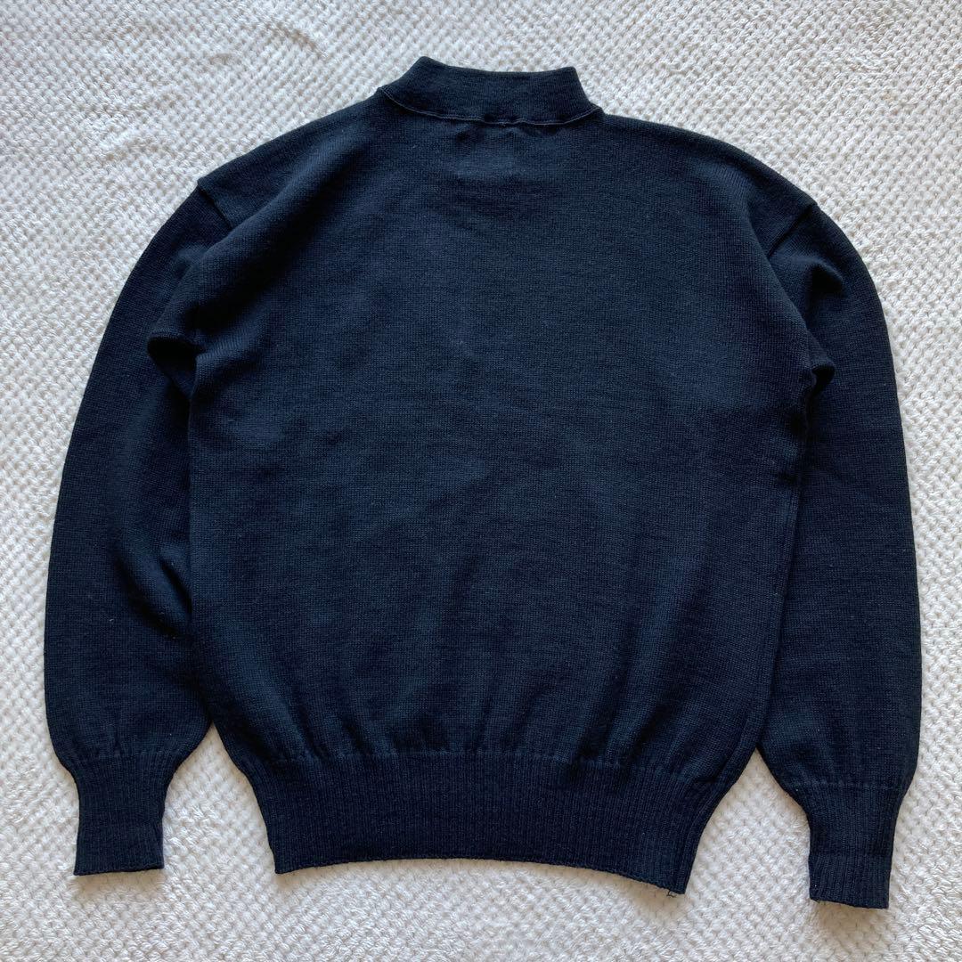 希少 XL 美品 70s USN ゴブセーター ニット 実物 海軍 モックネック