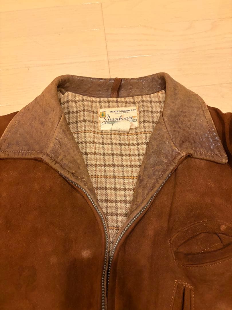 希少】40s Shanhouse スウェードスポーツジャケット - メルカリ