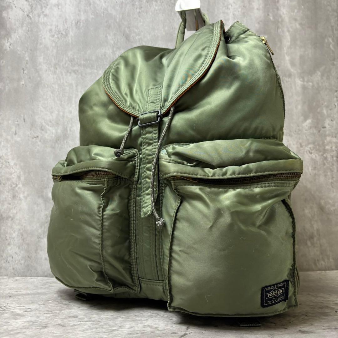 PORTER タンカー リュック バックパック セージグリーン 大容量 - メルカリ
