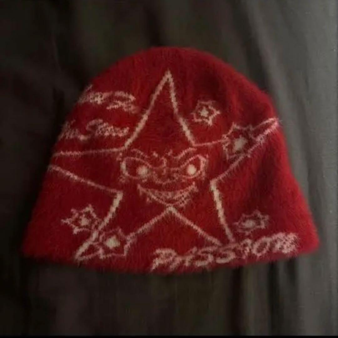 PASION 赤 ビーニー fti punkandyo - メルカリ