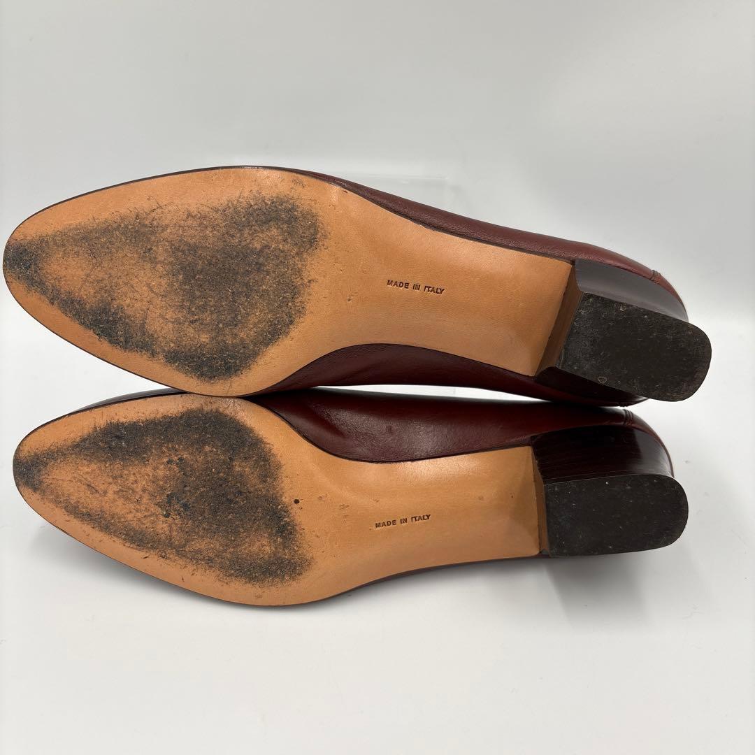 サルヴァトーレフェラガモ ガンチーニ パンプス 7C 24.5cm ブラウン