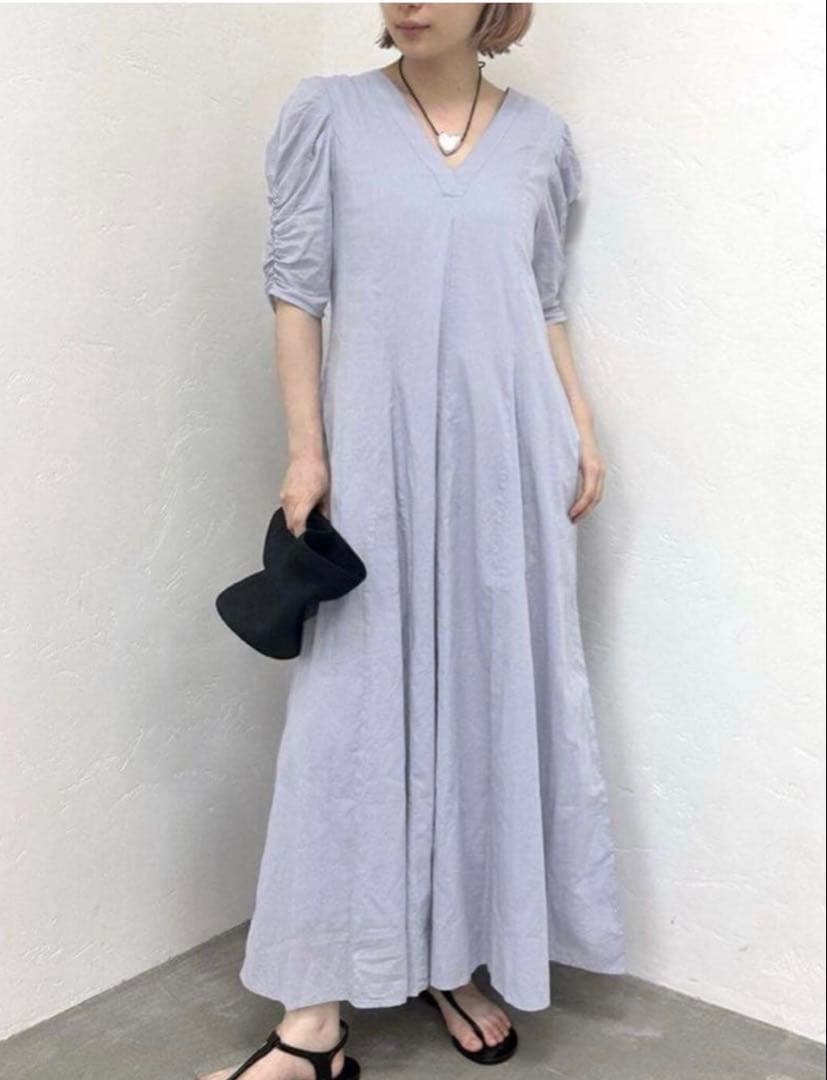 ⭐︎【試着のみ】ne Quittez pas（ヌキテパ） ロングワンピース NE QUITTEZ PAS!（ヌキテパ） ne Quittez pas ワンピース Crimp Cotton