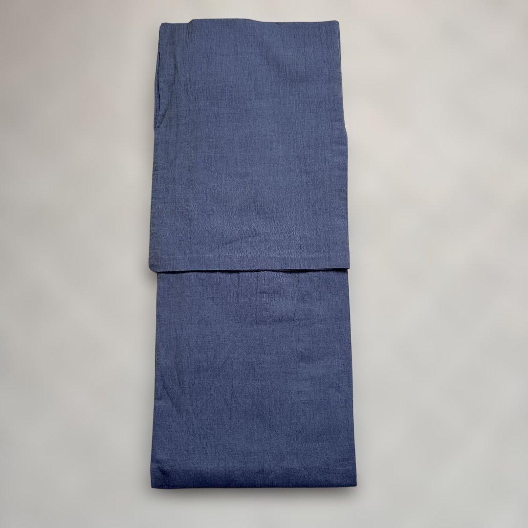 新之助上布　ワイドサイズ　綿麻 新之助上布】綿麻・天継ぎ肩身がわり「葡萄と杏」（仕立て込み