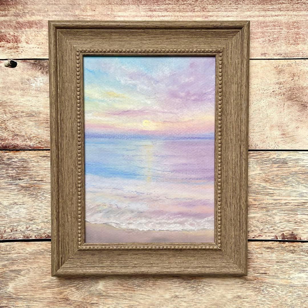 オイルパステル画 アクリル画 5点 オイルパステル画 アクリル画 ご予約品 5