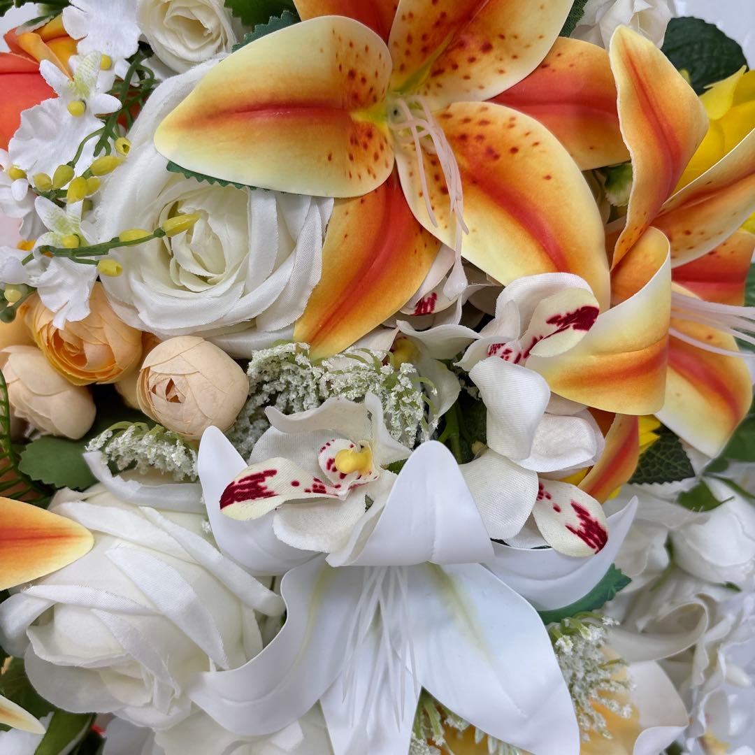 百合の壁掛けスワッグ・女神アクセサリーコンポート・2点 ご予約済