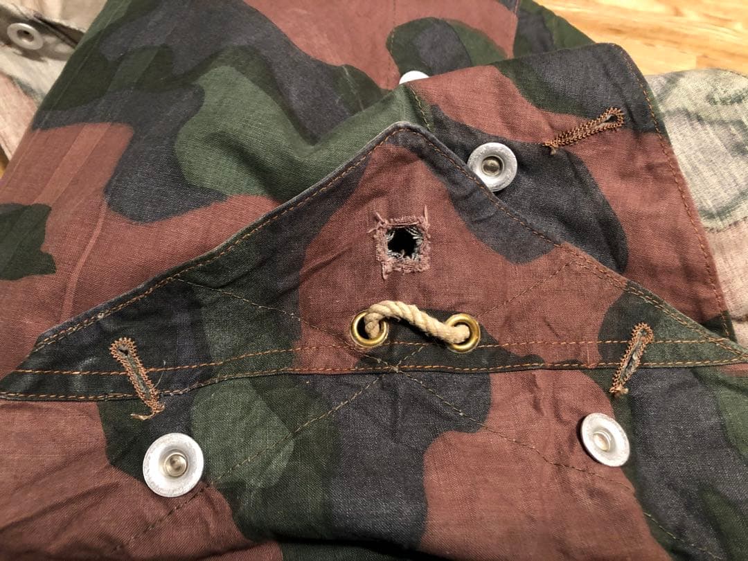 軍幕屋】B級品☆ノルウェー軍カモⅡテント☆4枚☆ビンテージ