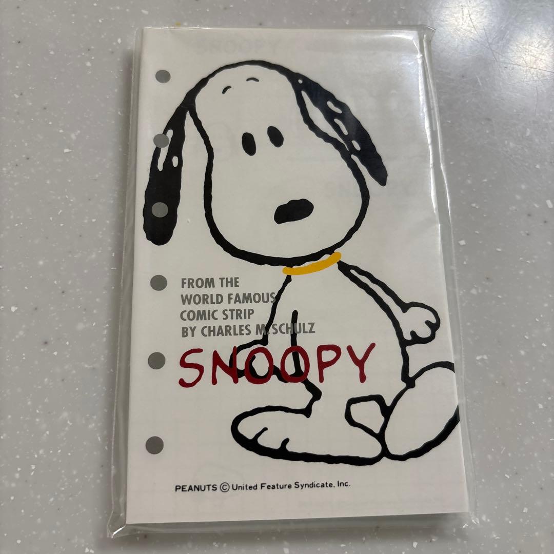 サンリオ スヌーピー 6穴バインダー用メモ 手帳 フォトフレーム 平成