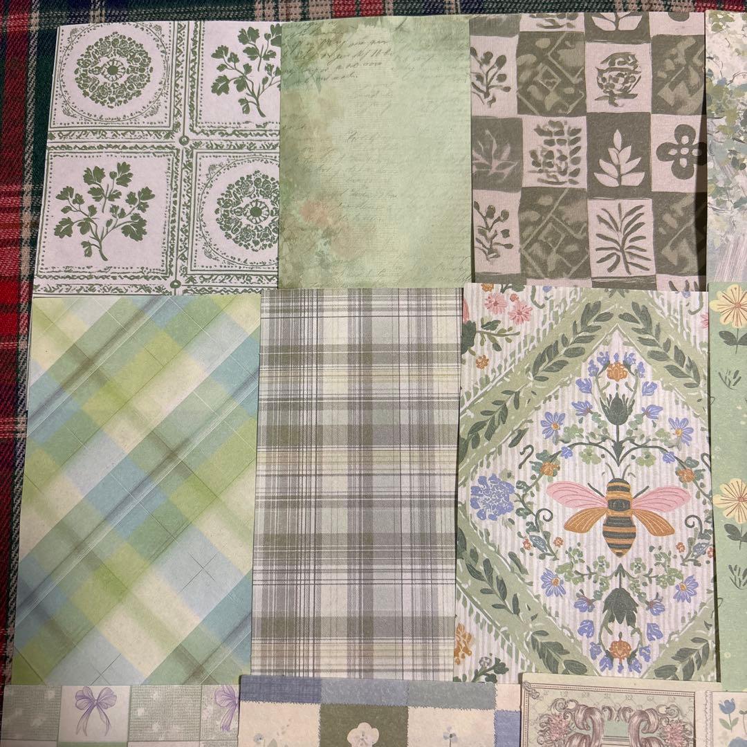 602コラージュ 緑 セット まとめ 素材 日記 紙もの おすそ分け - メルカリ