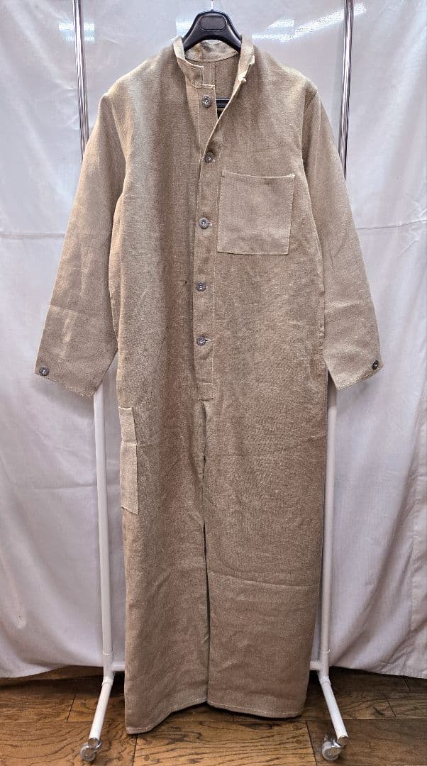 30's 40's ロイヤルネイビー 英国海軍 リネン つなぎ オールインワン O0709 スタンドカラーワークつなぎ(M ベージュ): オールインワン - RNA