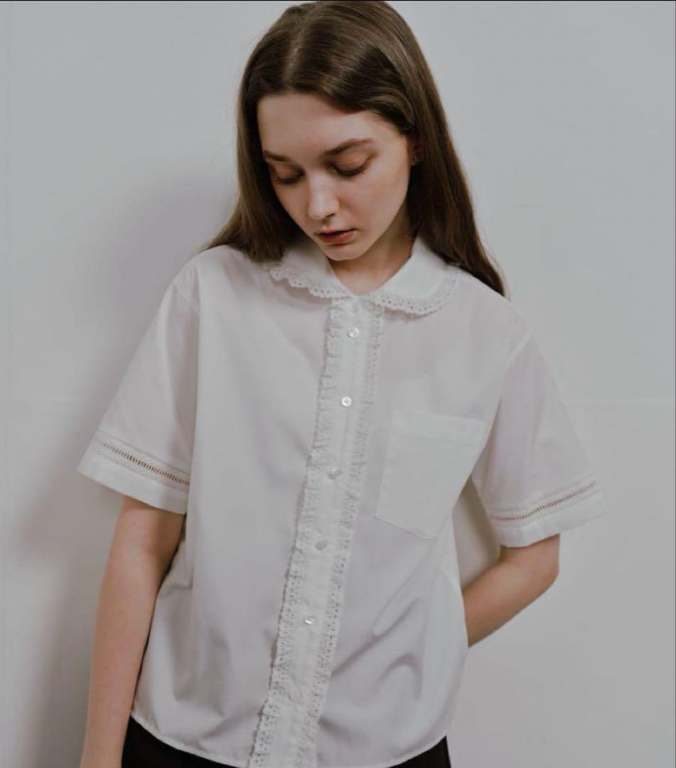 OHGAオーガPURE LACE半袖シャツブラウス 楽天市場】総柄半袖シャツ ブラウス シアーシャツ オーガンジー