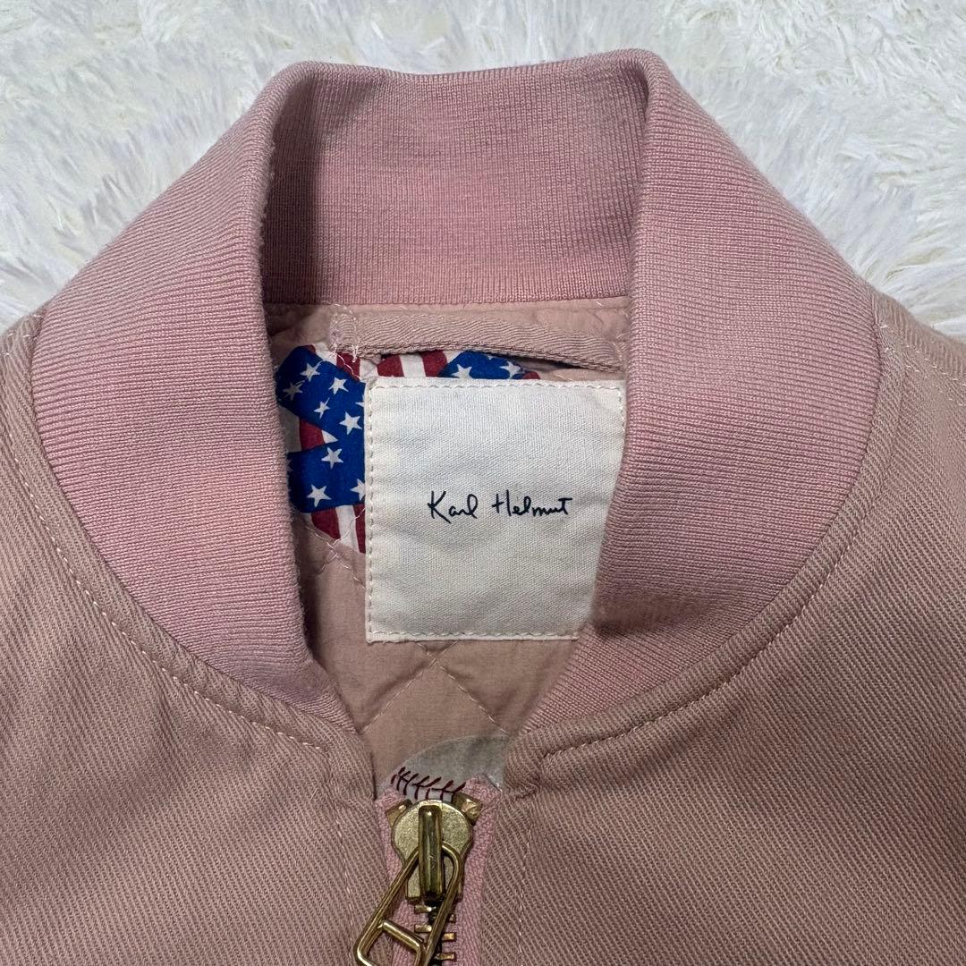 カールヘルム ピンクハウス MA-1 キルティング 中綿 野球 ピンク M