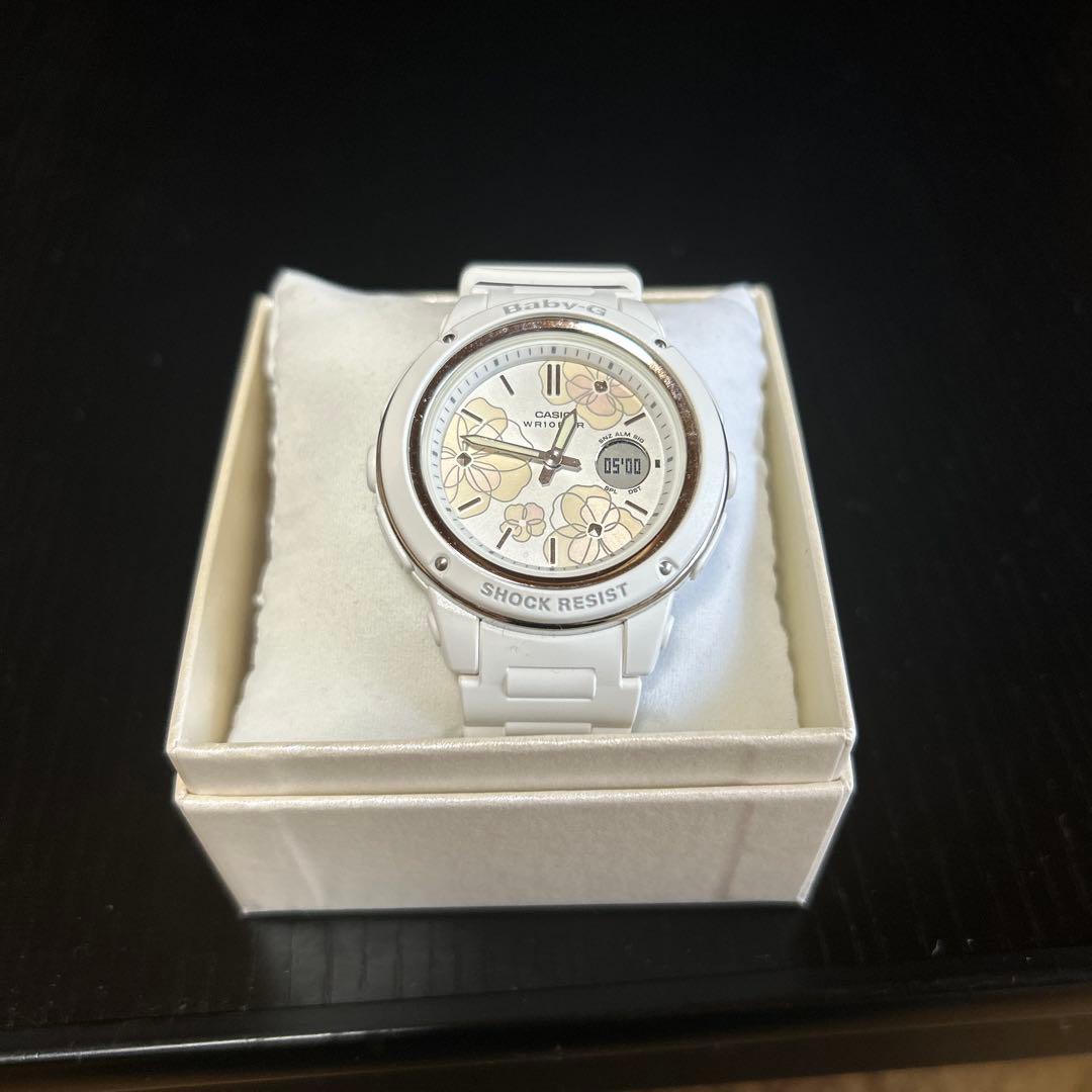 G-SHOCK Baby-G　フローラル ダイアル 花柄　ホワイト BABY-G ベビーG レディース 時計 カシオ babyg フローラル ダイアル 花