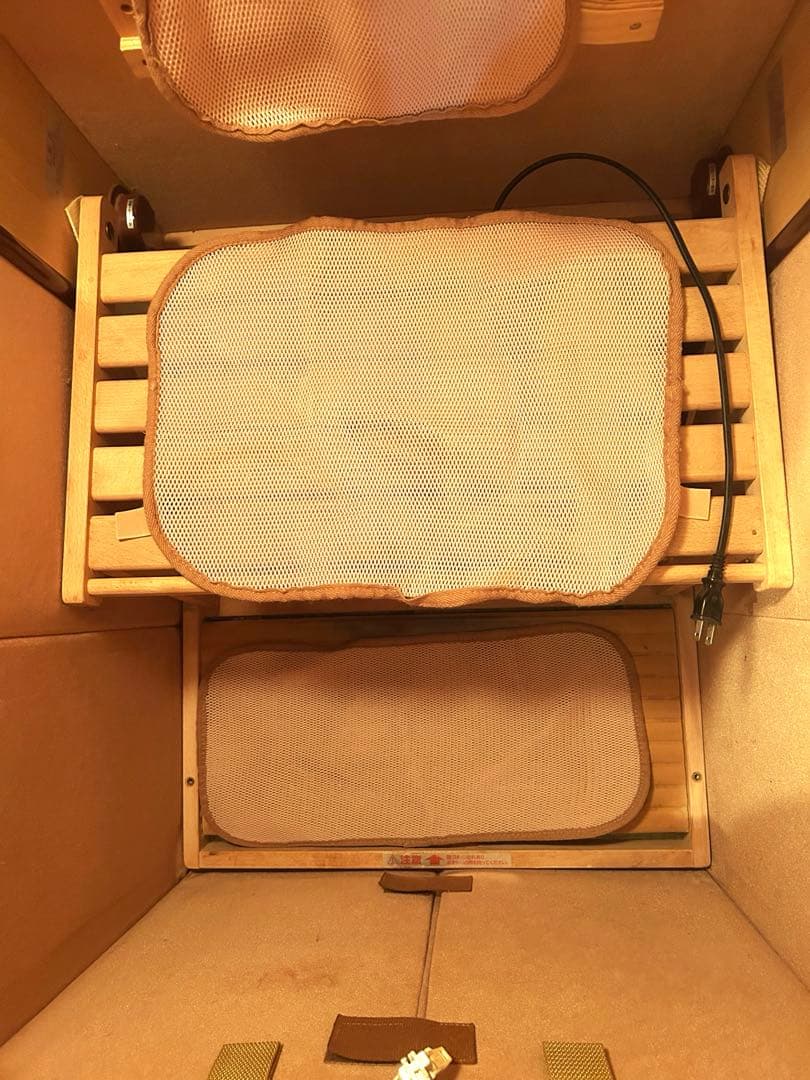 よもぎちゃんさがのサウナ遠赤外線温浴機動机付きマット4点・取説付・レア