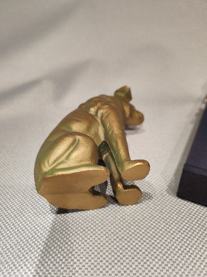 ビクター犬 金属 青銅 ゴールドニッパー犬 希少 フィギュリン Victor