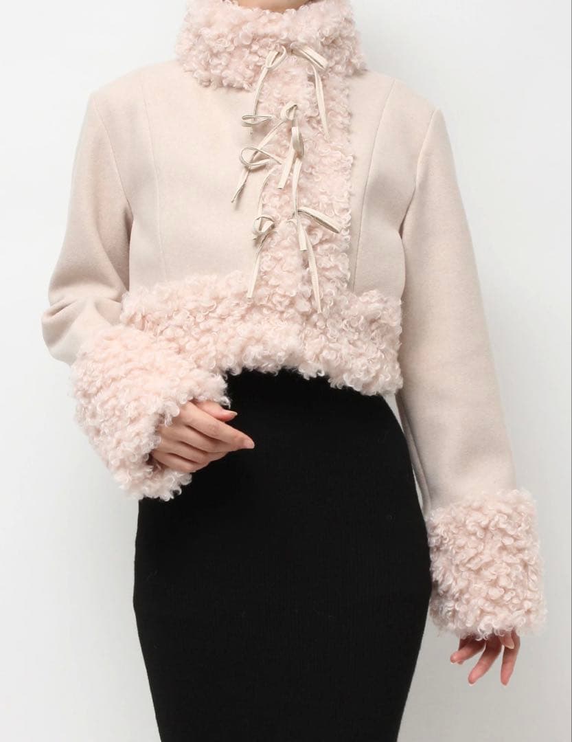 RESEXXY リゼクシー ポイントフェイクファーブルゾン ピンク - メルカリ