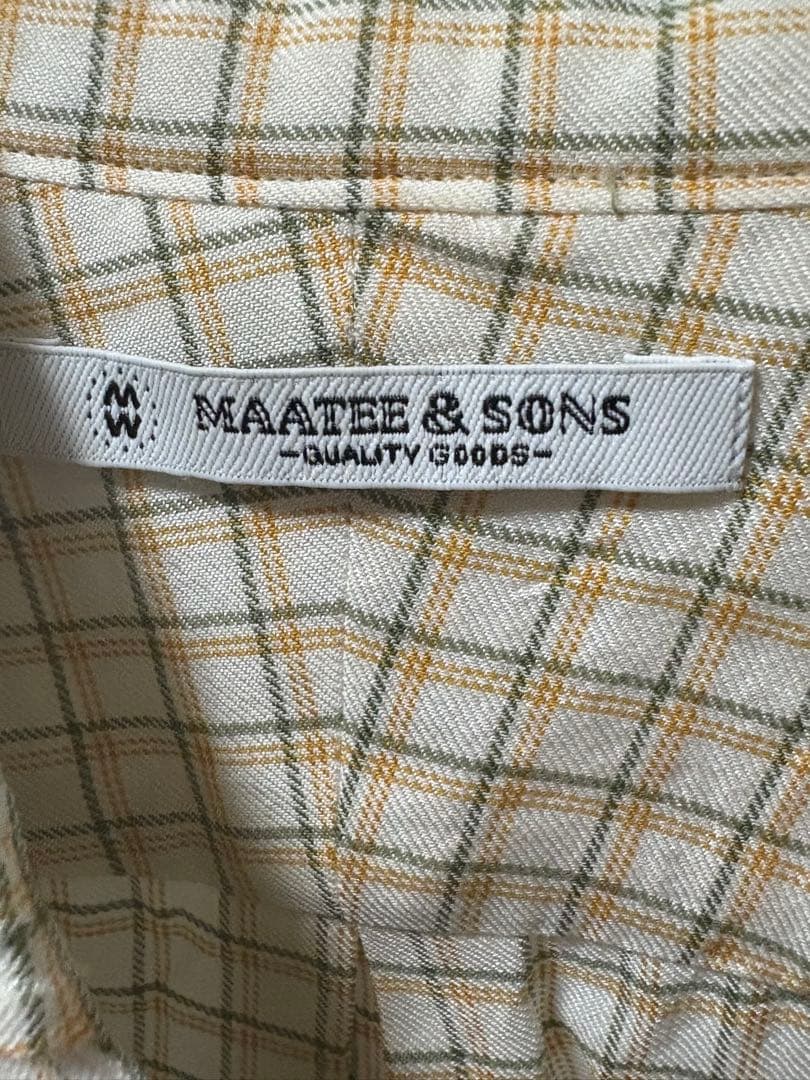 MAATEE & SONS チェック柄 長袖シャツの通販はau PAY マーケット