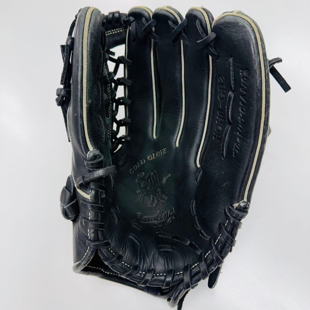 美品】Rawlings 黒レザーグローブ 右投げ 外野用？ - メルカリ
