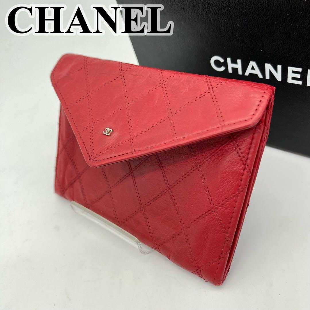 CHANEL コインケース 小銭入れ ビコローレ ミニココマーク レッド
