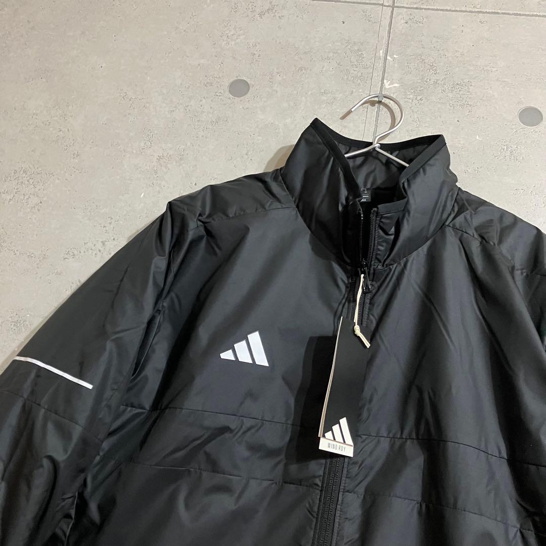 新品2.4万円 adidas 中綿 防風パデッドジャケット&パンツ 黒 L