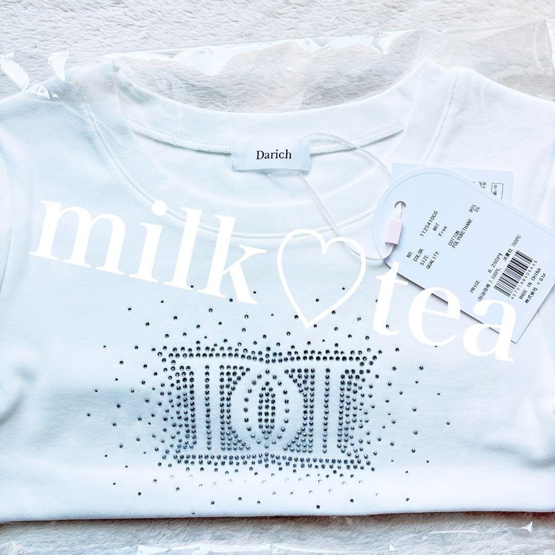 新品タグ付 ダーリッチ ホワイト シャイニーDDロゴコンパクトロングT